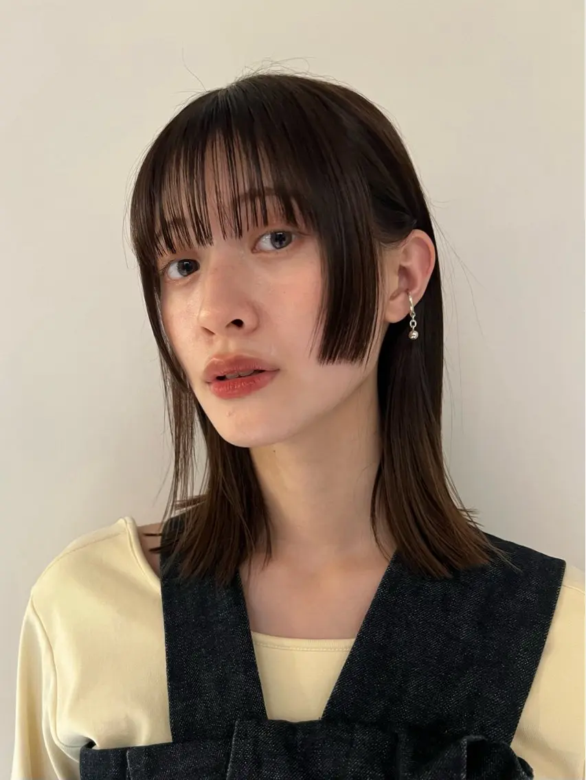 ミディアム 顔周りカット M E I 🪷 似合わせヘルシーヘアのヘアスタイル