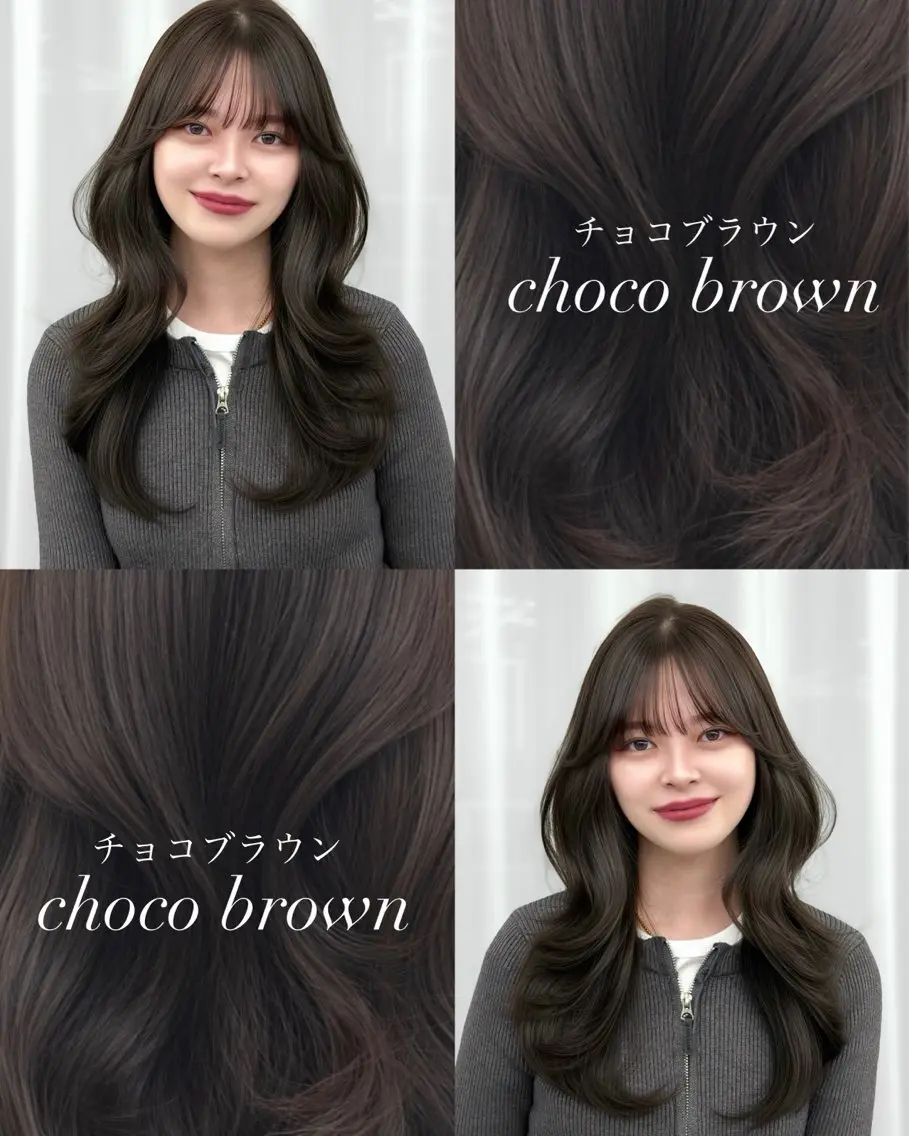 ロング カラー カット ヘアカラー トリートメント 韓国ヘア　紗希 🦋のヘアスタイル