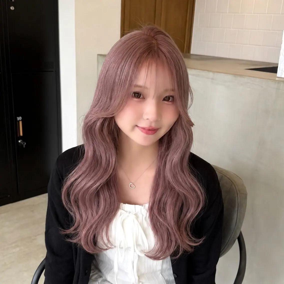 ロング カラー ブリーチ 透明感カラー ラベンダーカラー ピンクカラー ピンクラベンダー ciate山口 / Saraのヘアスタイル