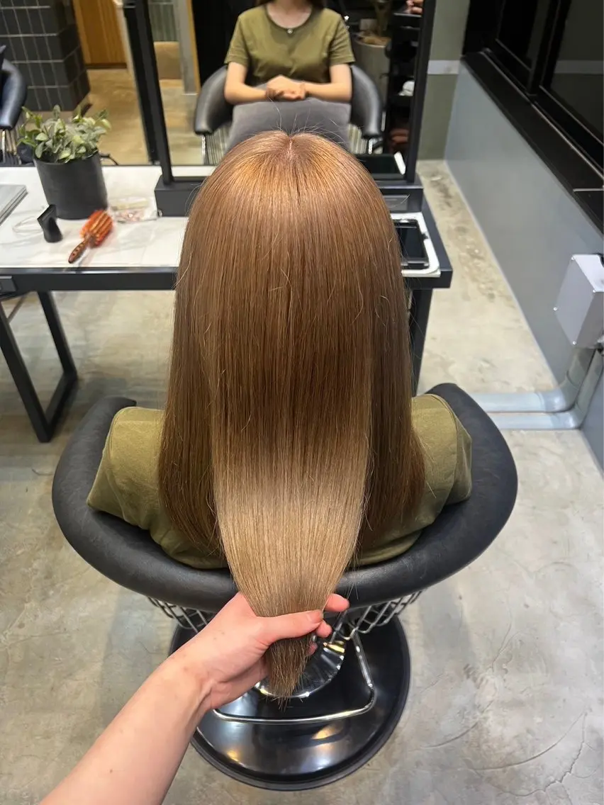 【カラー人気No.2】カット+ダブルカラー+髪質改善TRの写真