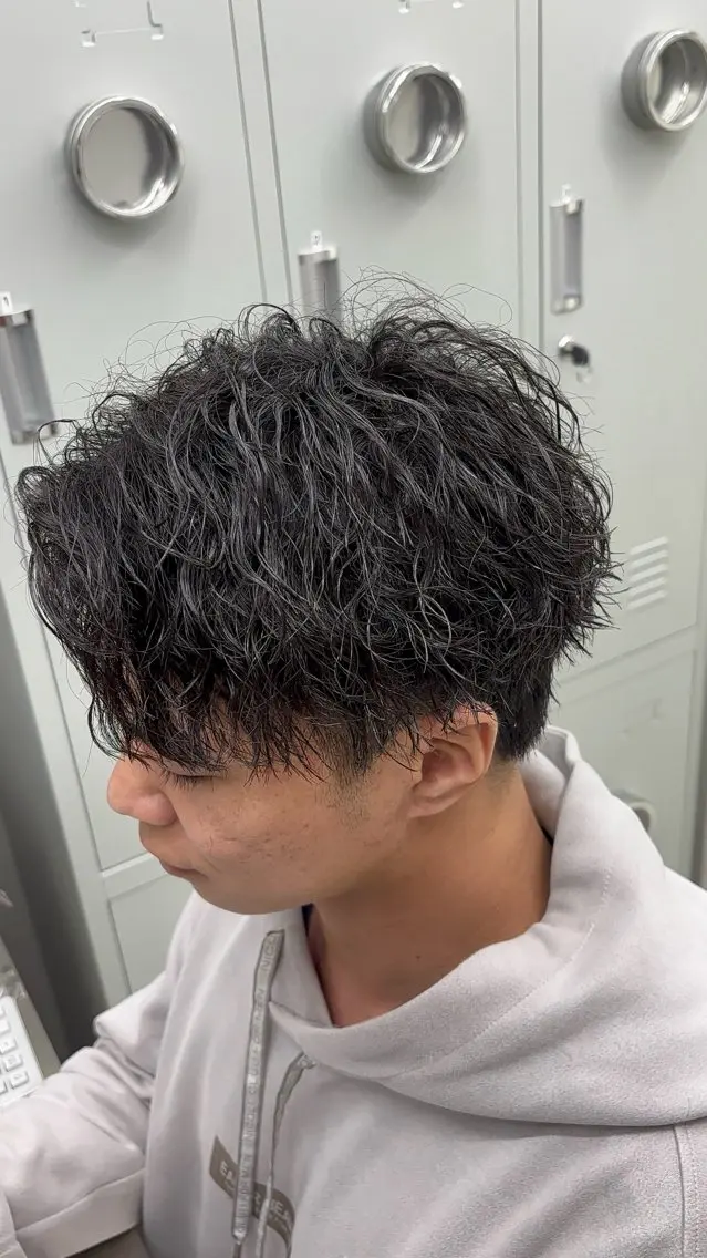 ショート パーマ メンズ カット パーマ 名古屋メンズパーマ /松井生のヘアスタイル