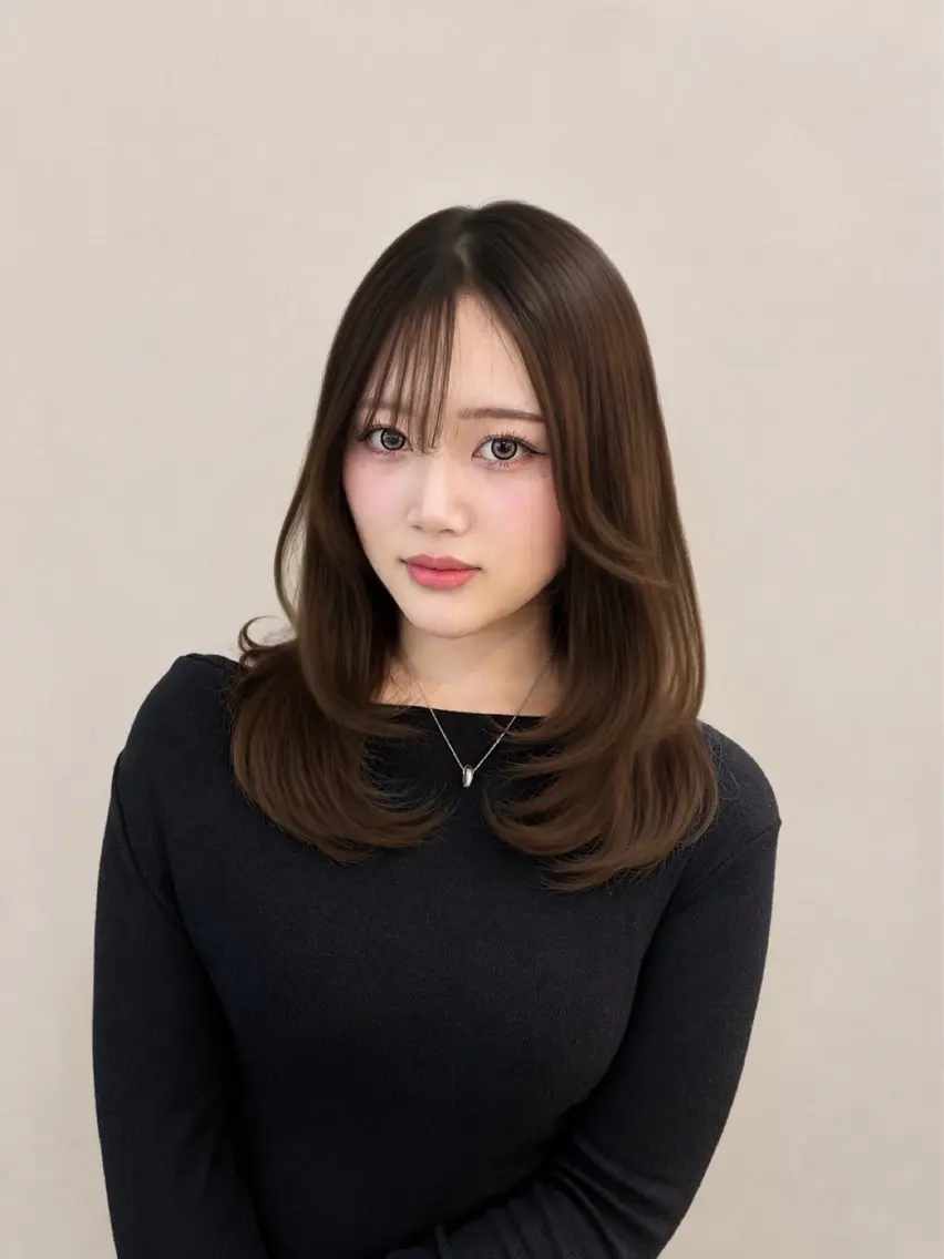 セミロング カラー serina ㅤ⠀ㅤ⠀のヘアスタイル