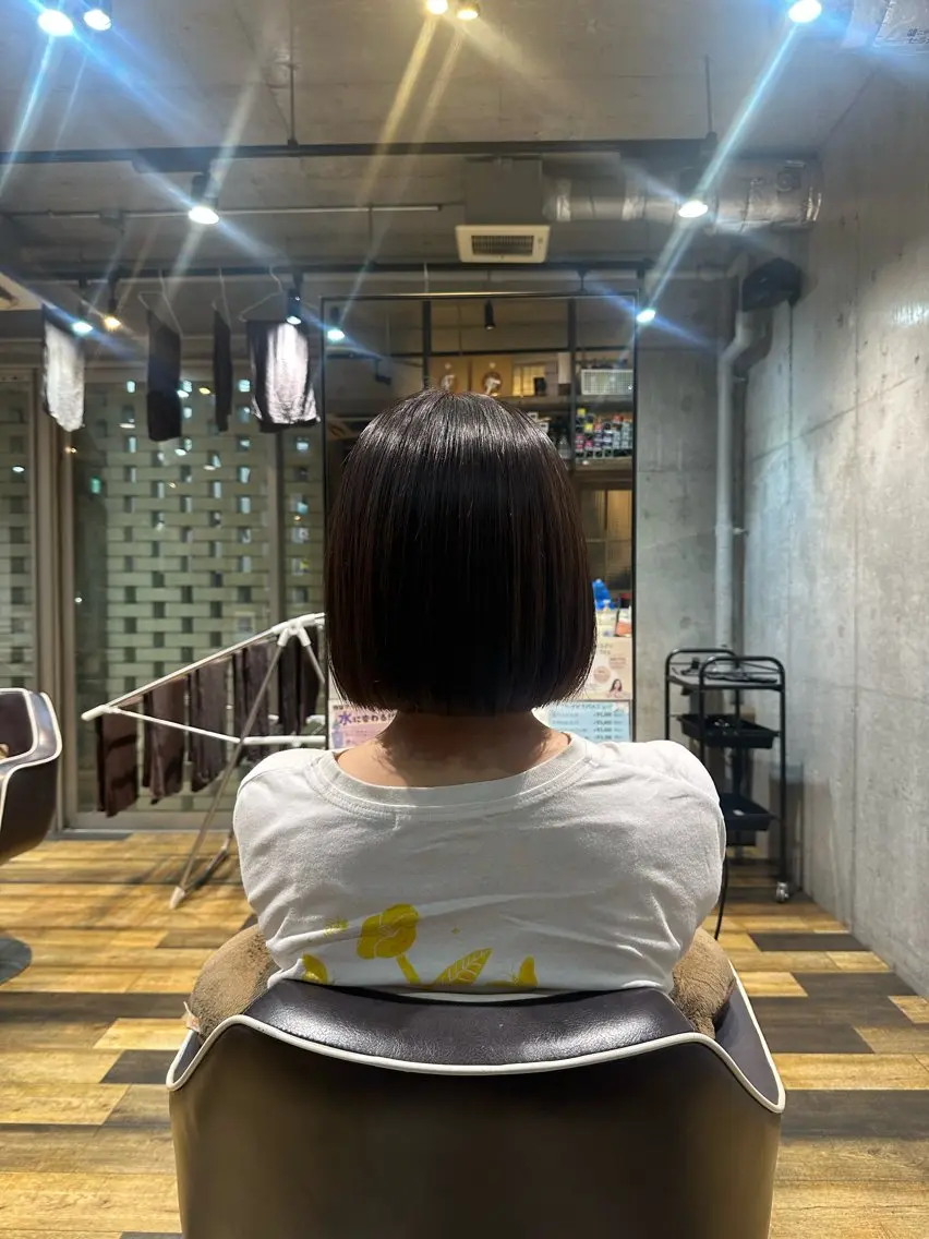 縮毛矯正　ショートヘアの写真