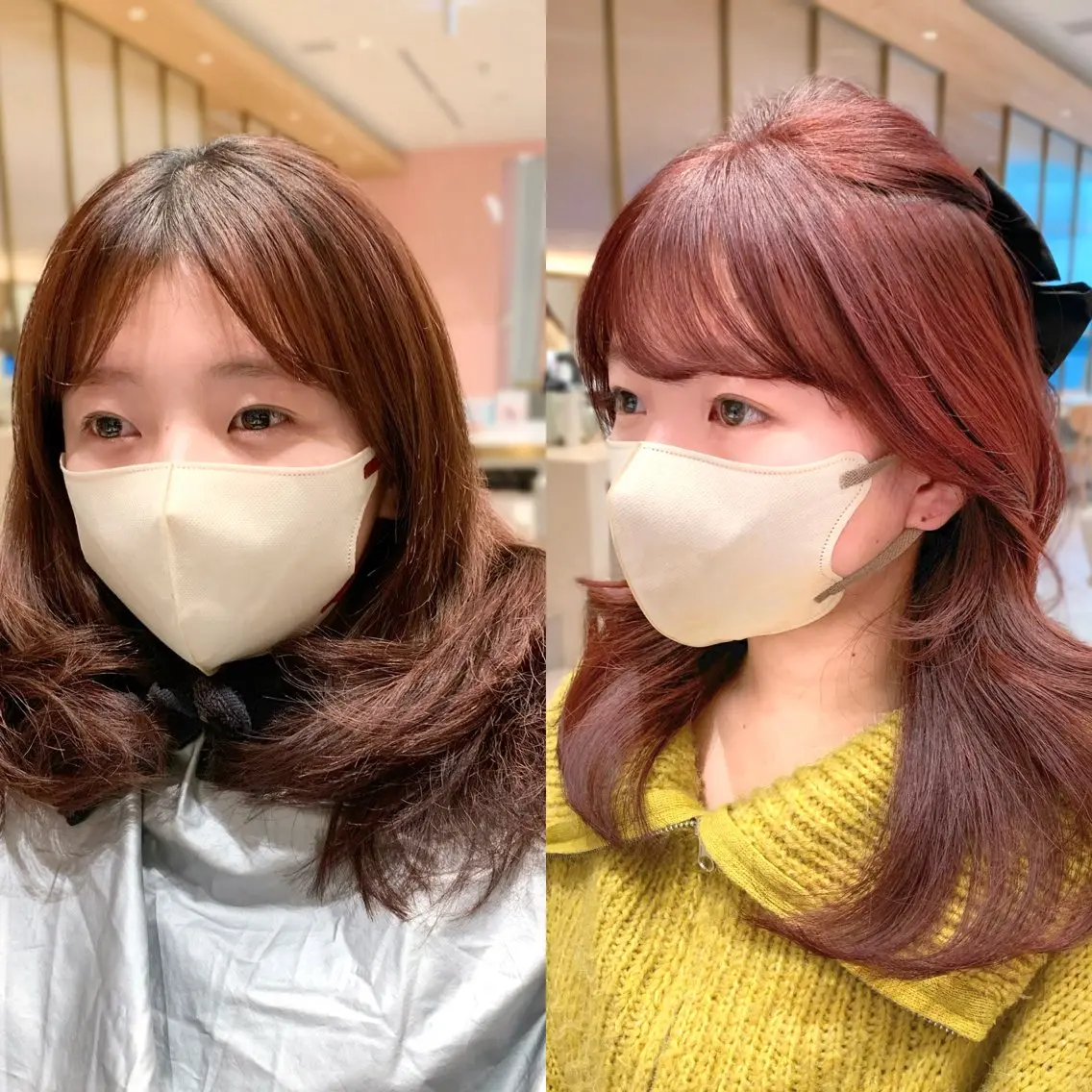 セミロング カラー カット ヘアカラー トリートメント ヘッドスパ ヘアセット 韓国ヘア/レイヤー/ 顔まわり/りょーとのヘアスタイル