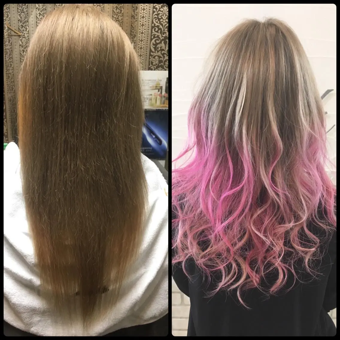 セミロング カラー バレイヤージュ レイヤーカット 💜Rebre** Mayu💜のヘアスタイル