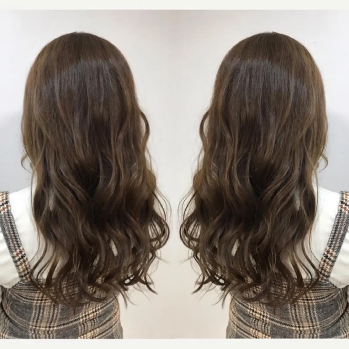 ロング カラー アッシュ ベージュカラー yui .のヘアスタイル