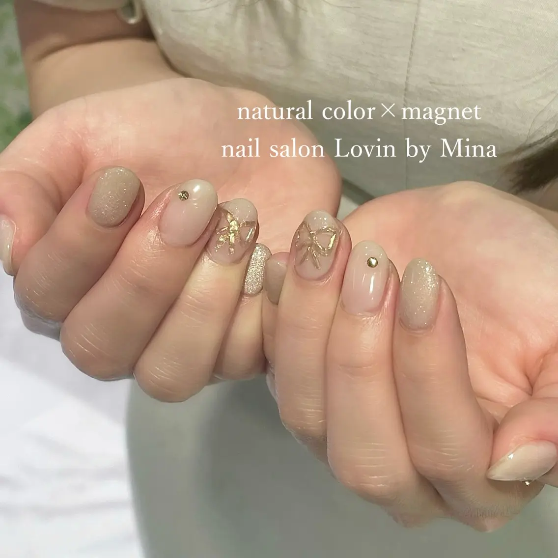 ネイル ジェルネイル マグネットネイル ニュアンスネイル オフィスネイル パラジェル k-two nailのネイルデザイン