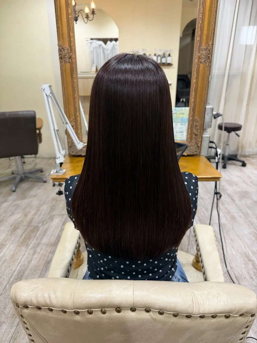 ロング カラー 髪質改善 レイヤーカット ロング カット ヘアカラー 縮毛矯正 トリートメント 新越谷noble店長 松本拓也▶◀*.のヘアスタイル
