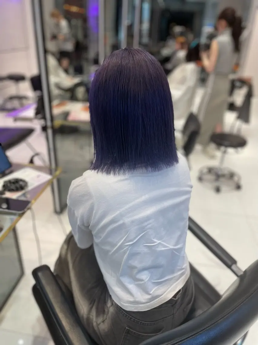 ミディアム カラー 吉祥寺Yuuka韓国 ハイトーンカラー🎀のヘアスタイル