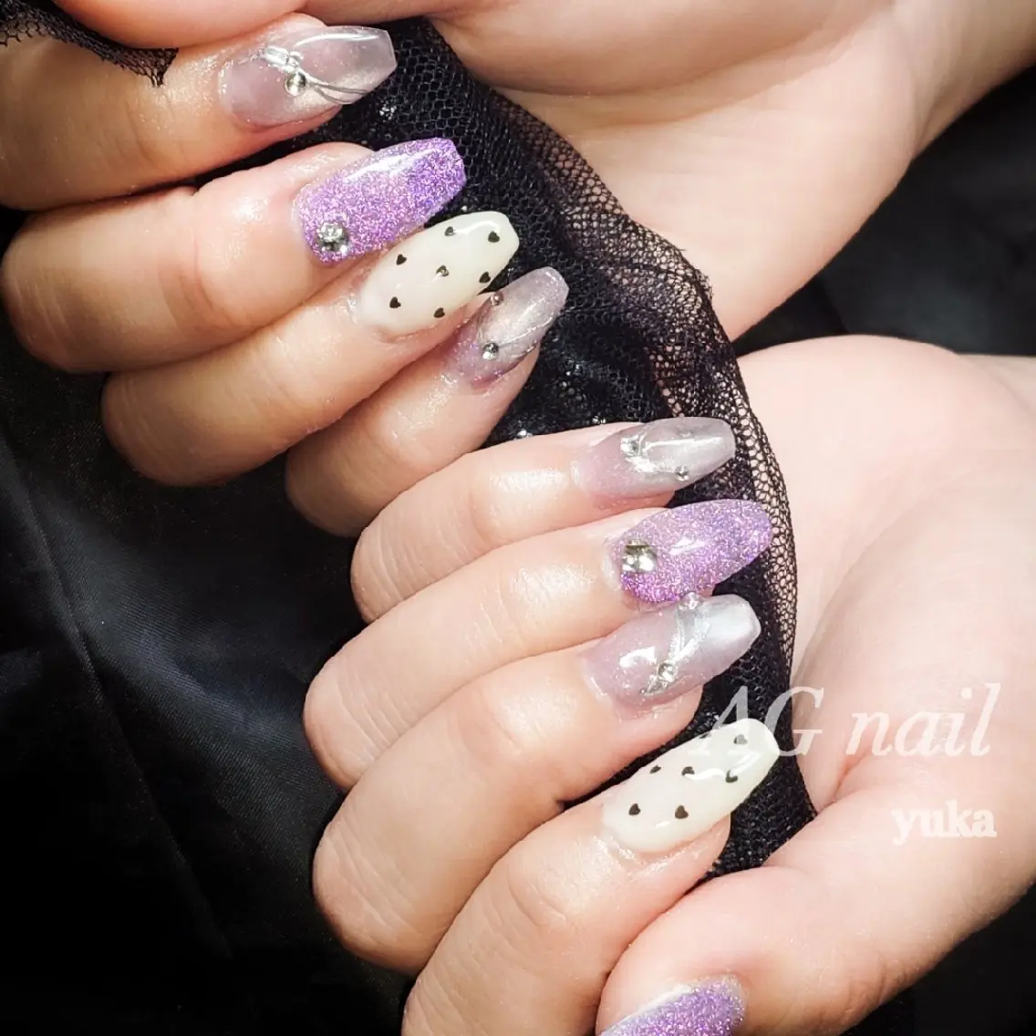 ネイル スカルプネイル ハンドネイル ハンドケア AGnail YUKAのネイルデザイン