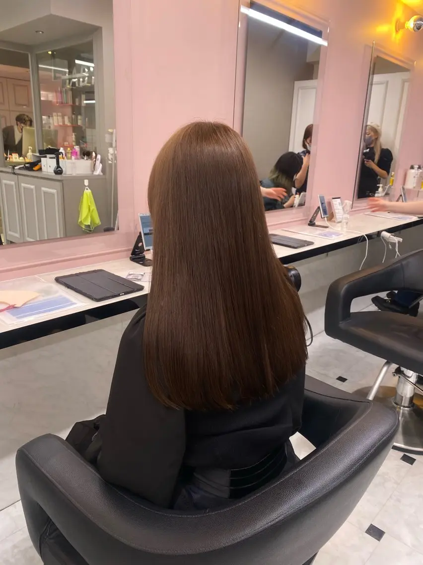 ロング カラー ヘアカラー ♥️韓国風透明感 暖色misa♥️のヘアスタイル
