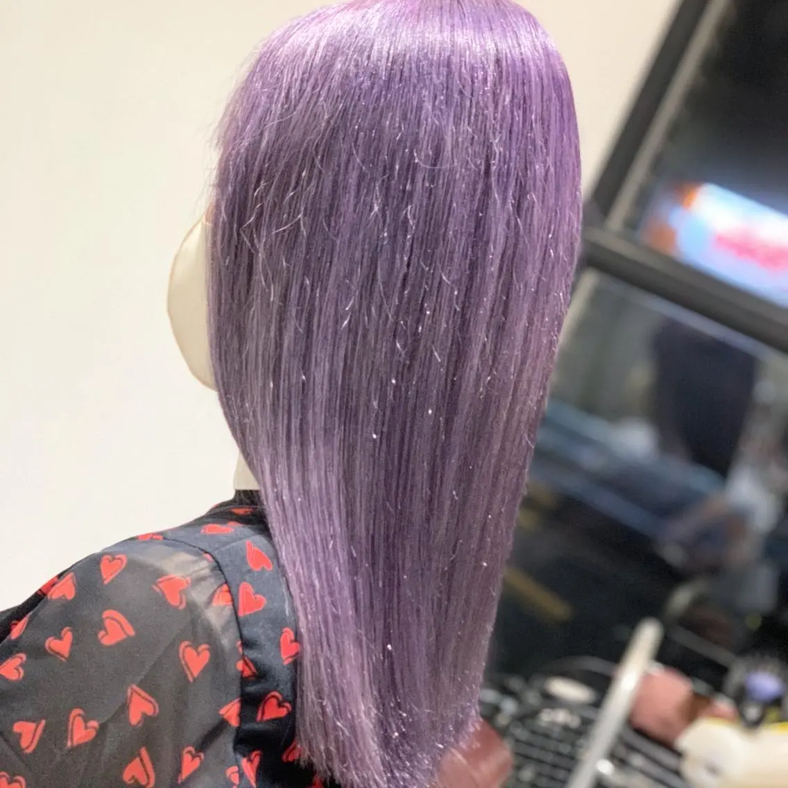 ミディアム カラー ヘアアレンジ カット ヘアカラー トリートメント 髪質改善×ハイトーン 中田啄也のヘアスタイル