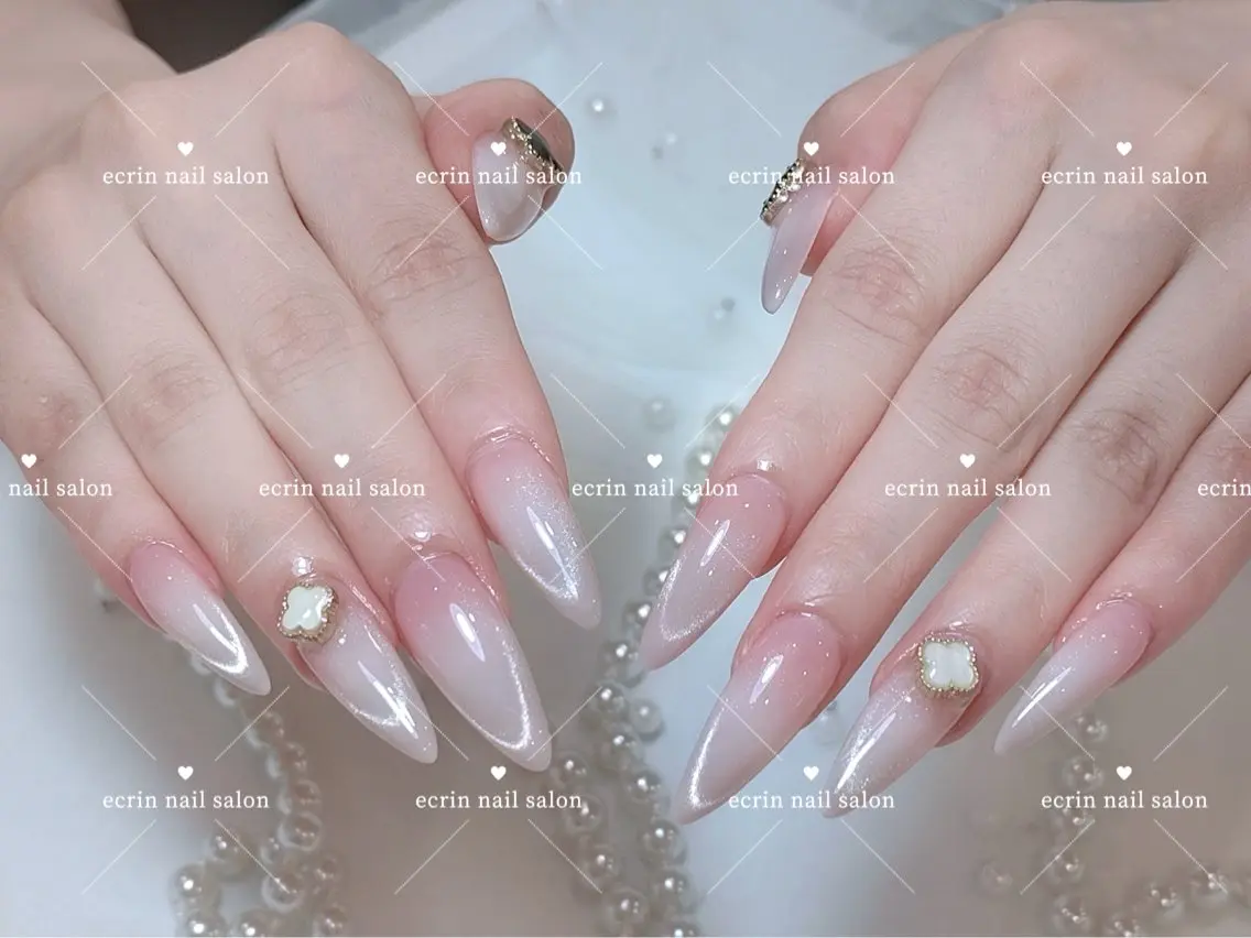 ネイル フレンチネイル マグネットネイル マグネットフレンチ ネイルチップ ハンドネイル ハンドケア ecrin nail 錦糸町(ミオ)のネイルデザイン