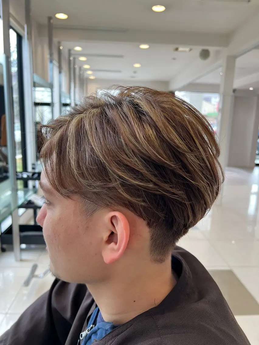 カラー メンズ メンズハイライト ハイライトカラー 野口 竜矢のヘアスタイル