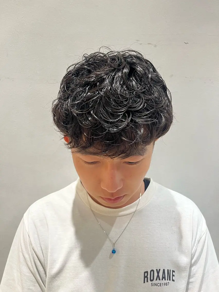 パーマ メンズ メンズパーマ 🟦メンズ特化🟦 たかしま　あさひのヘアスタイル