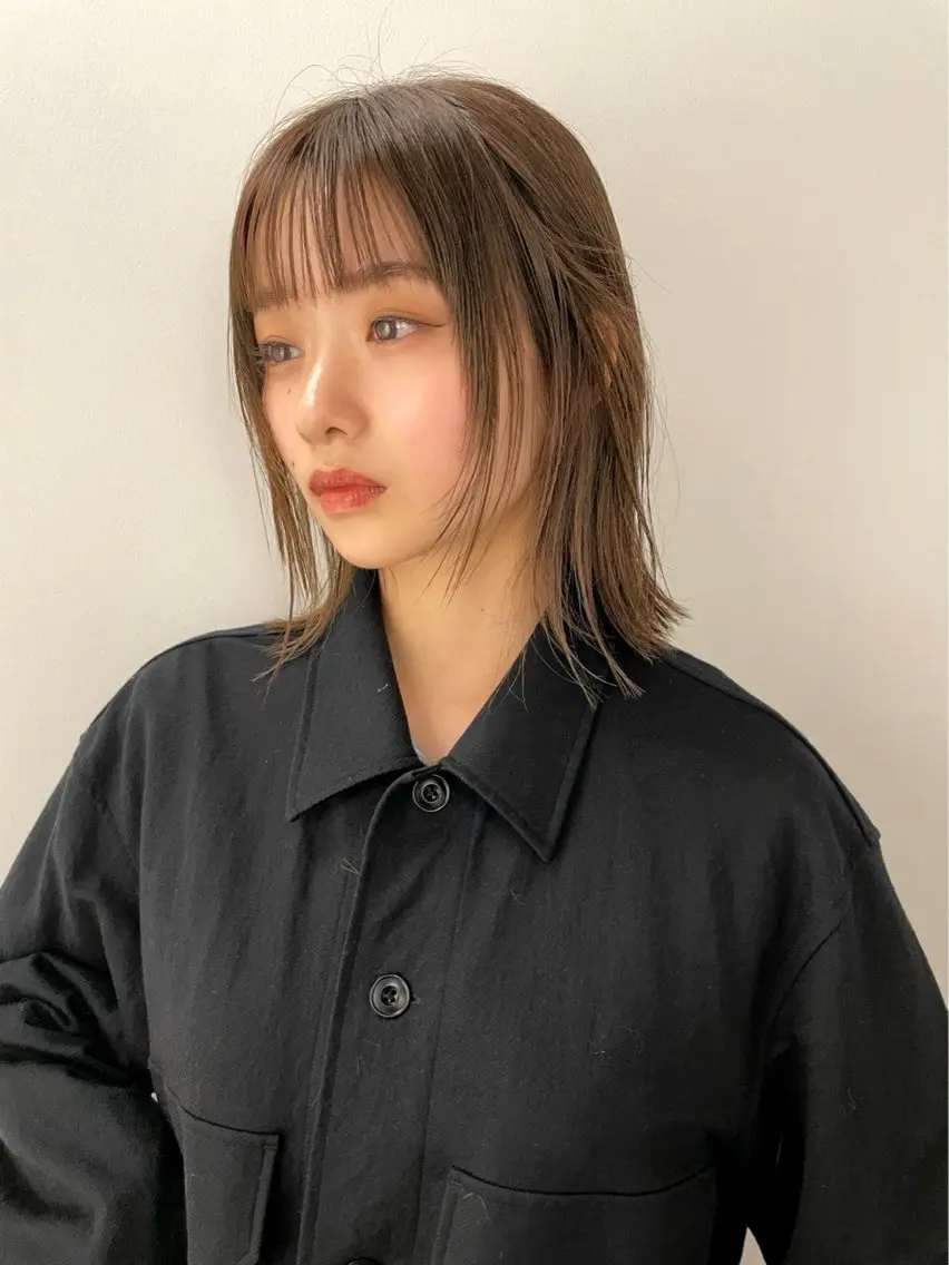 ショート カラー 顔まわりレイヤー 顔周りカット レイヤーカット カット トリートメント 透明感カラー* レイヤー/清水大地のヘアスタイル