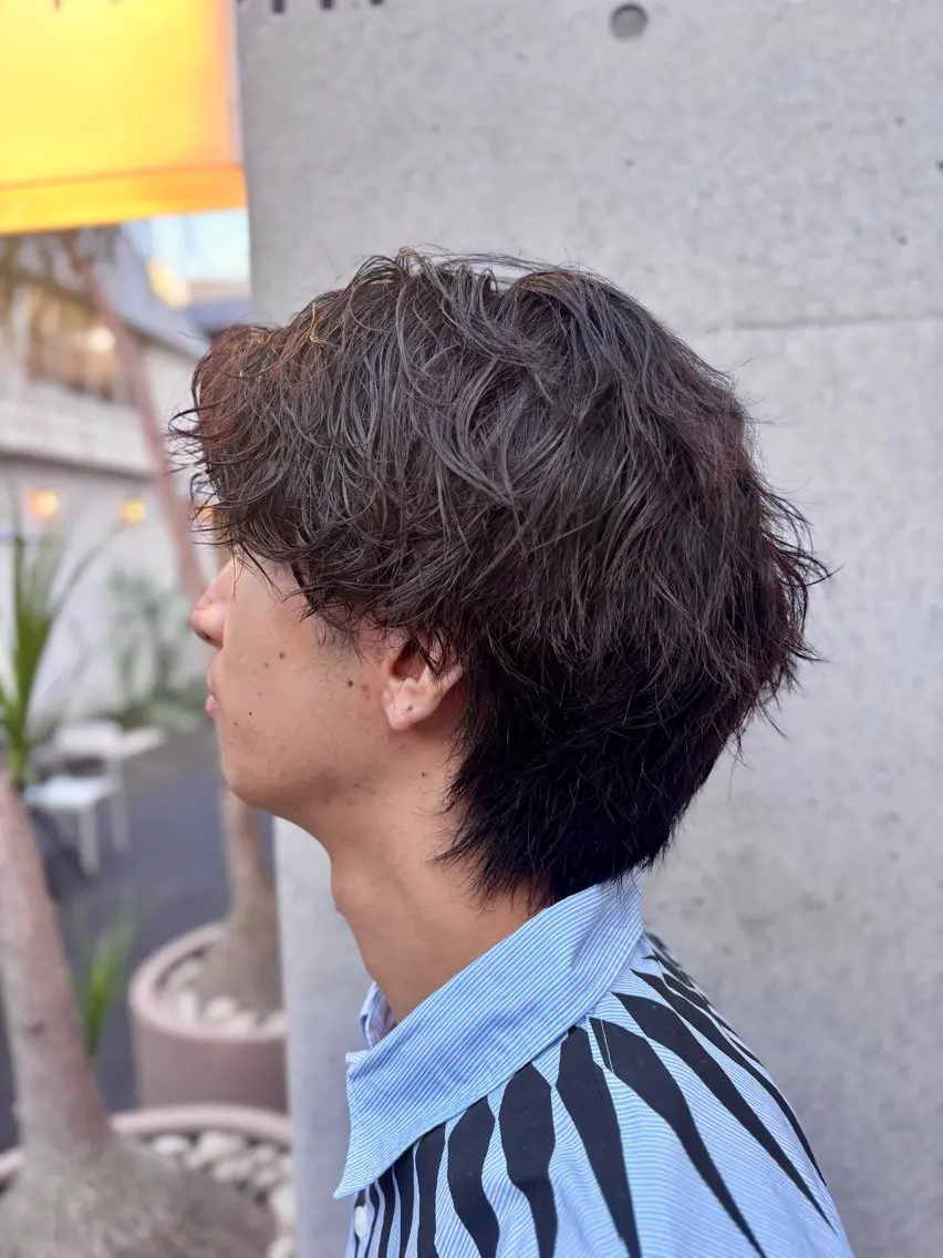 ショート メンズ メンズパーマ ヘアカラー SHO 👻原宿 /艶カラーのヘアスタイル