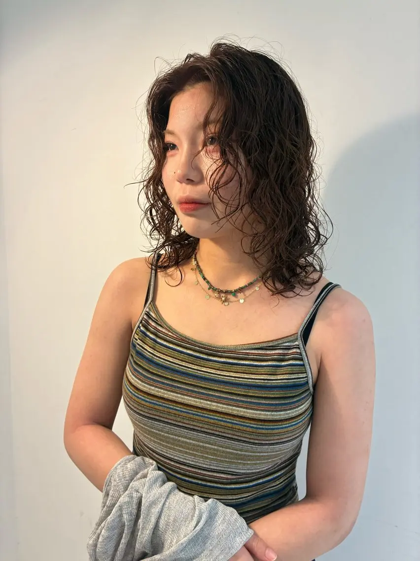 ミディアム カット パーマ cono noughtのヘアスタイル