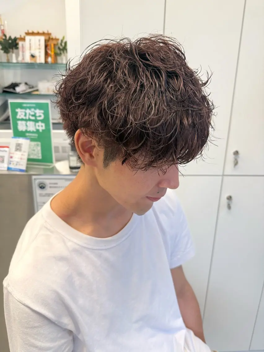 パーマ メンズ メンズパーマ カット パーマ SLOW🫧 ルナ🫧のヘアスタイル