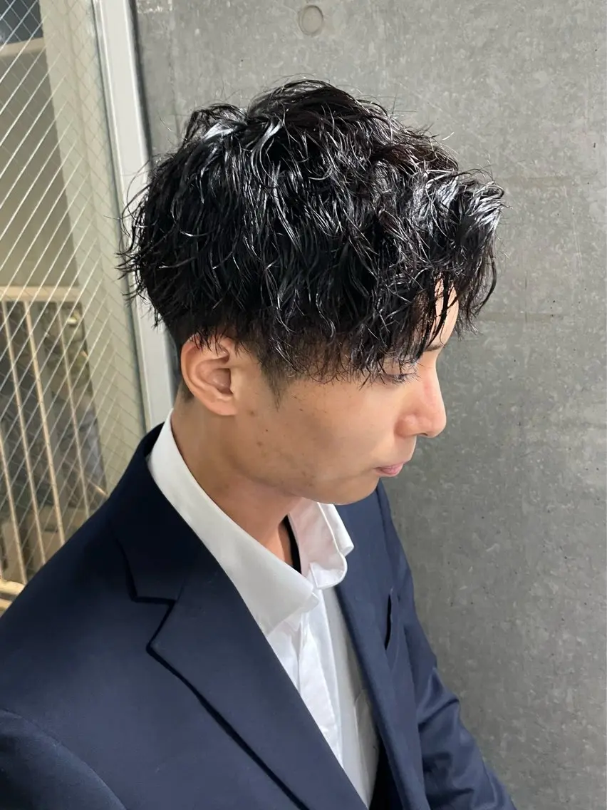 パーマ メンズ カット パーマ トリートメント ヘッドスパ ヘアセット メンズモテパーマ💙 fuwaのヘアスタイル