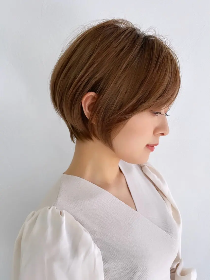 ショート カット ヘアカラー トリートメント 🫧美髪カラー🫧艶 カラー🫧北堀江坂本のヘアスタイル