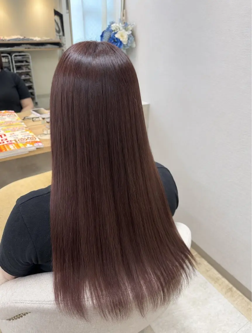 カラー レッドカラー ヘアカラー トリートメント MaryHarris 西区姪浜/Mihoのヘアスタイル