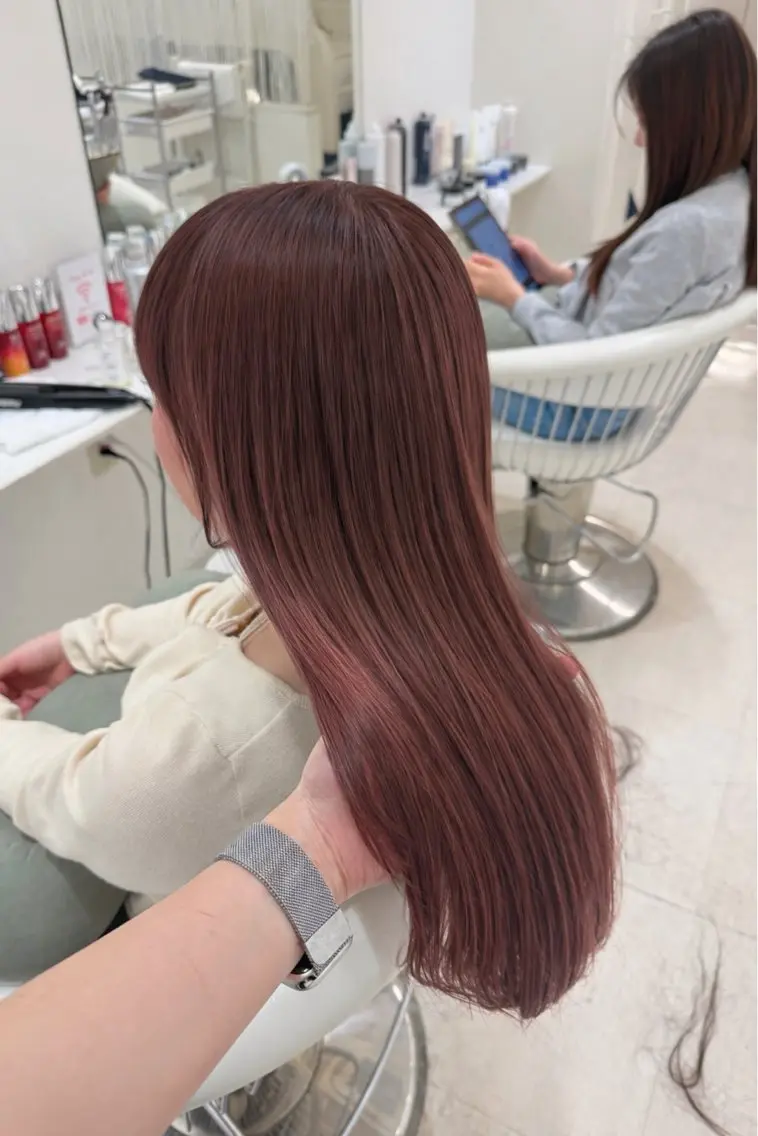 セミロング カラー ヘアカラー ParveMix 🩶🫧入江 香名のヘアスタイル