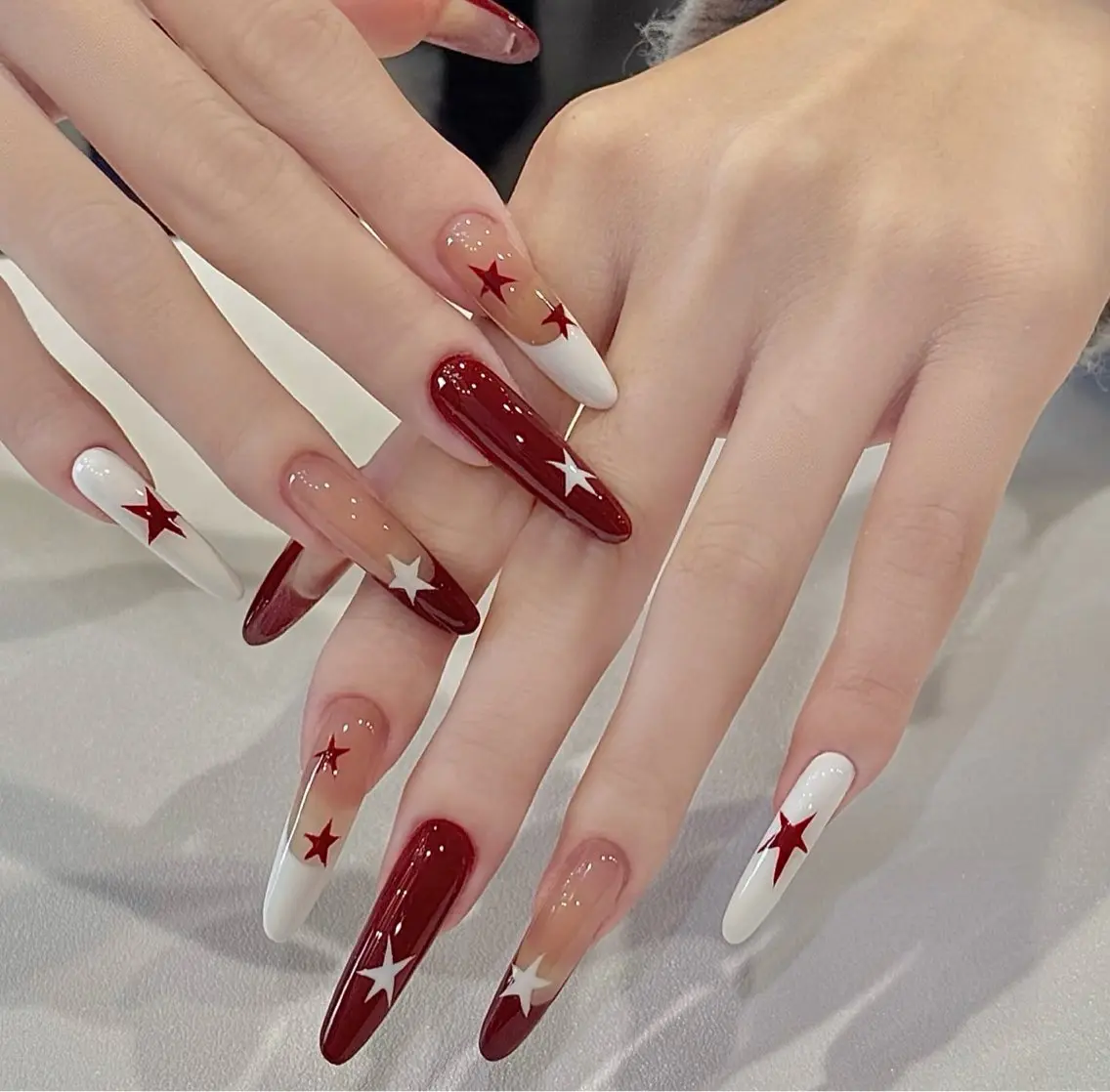 ネイル ハンドネイル Aura Nail 長さだし/パラジェルのネイルデザイン
