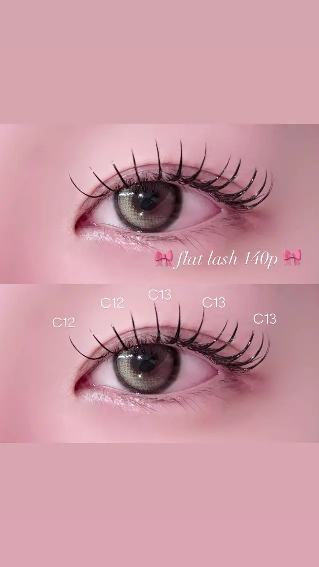 マツエク・マツパ Cカール ナチュラル マツエク 🎀束感/上下エク/ 𝙍𝙐𝘼 🎀のマツエク・マツパデザイン
