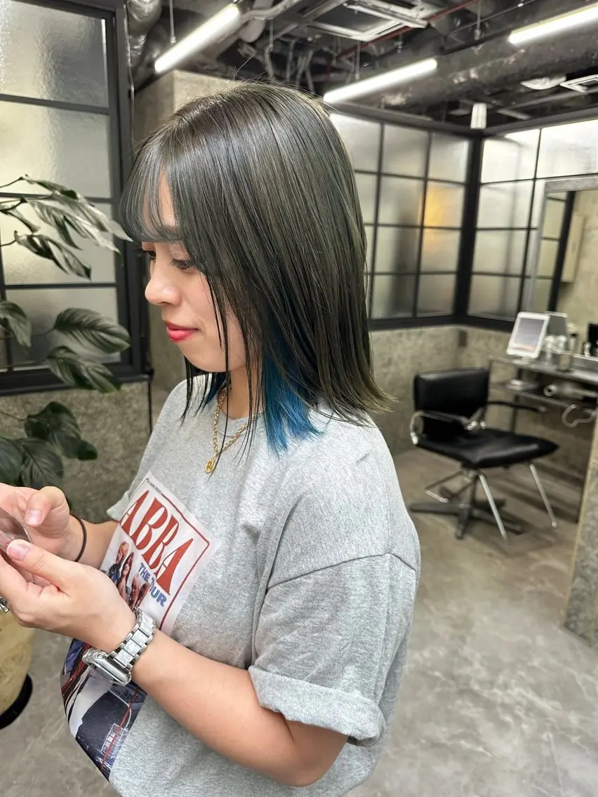 ミディアム カラー ヘアカラー トリートメント 垢抜けヘア♡柔らかい カラー/mihoのヘアスタイル