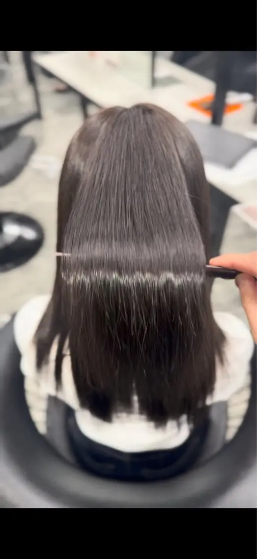 ロング カット 縮毛矯正 りきと🦋河原町 縮毛矯正/艶カラーのヘアスタイル
