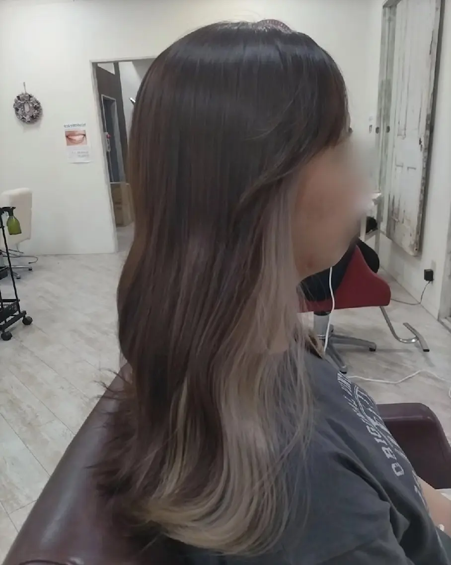 ロング カラー カット ヘアカラー トリートメント 磯崎 美幸のヘアスタイル