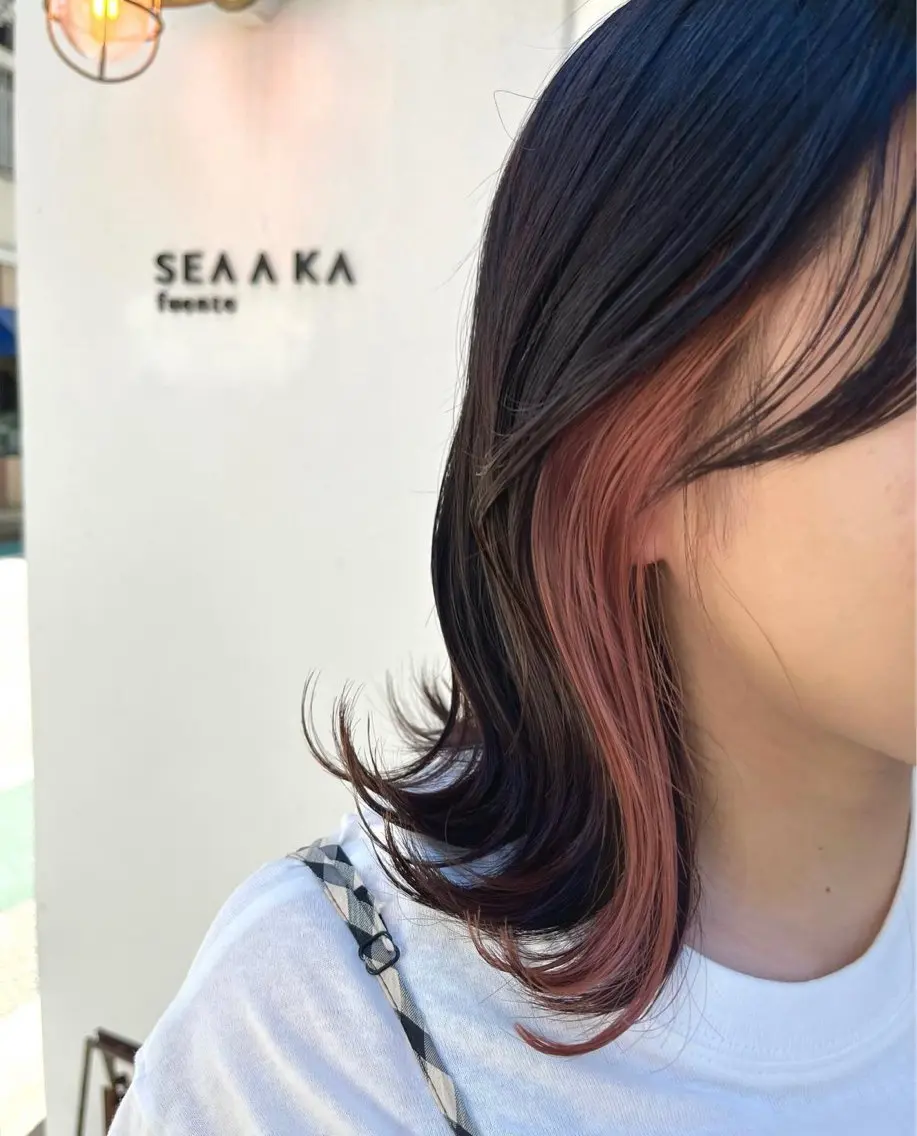 ミディアム カラー ヘアカラー 中川 もえか【明石】のヘアスタイル