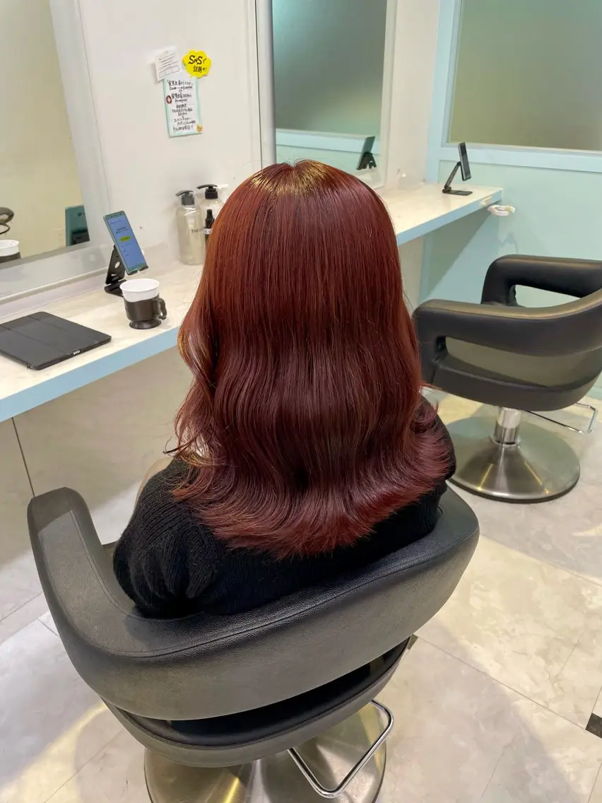 カラー ヘアカラー トリートメント ヘッドスパ ヘアセット 🇰🇷韓流暖色ヘア 🍒saaya🍒のヘアスタイル