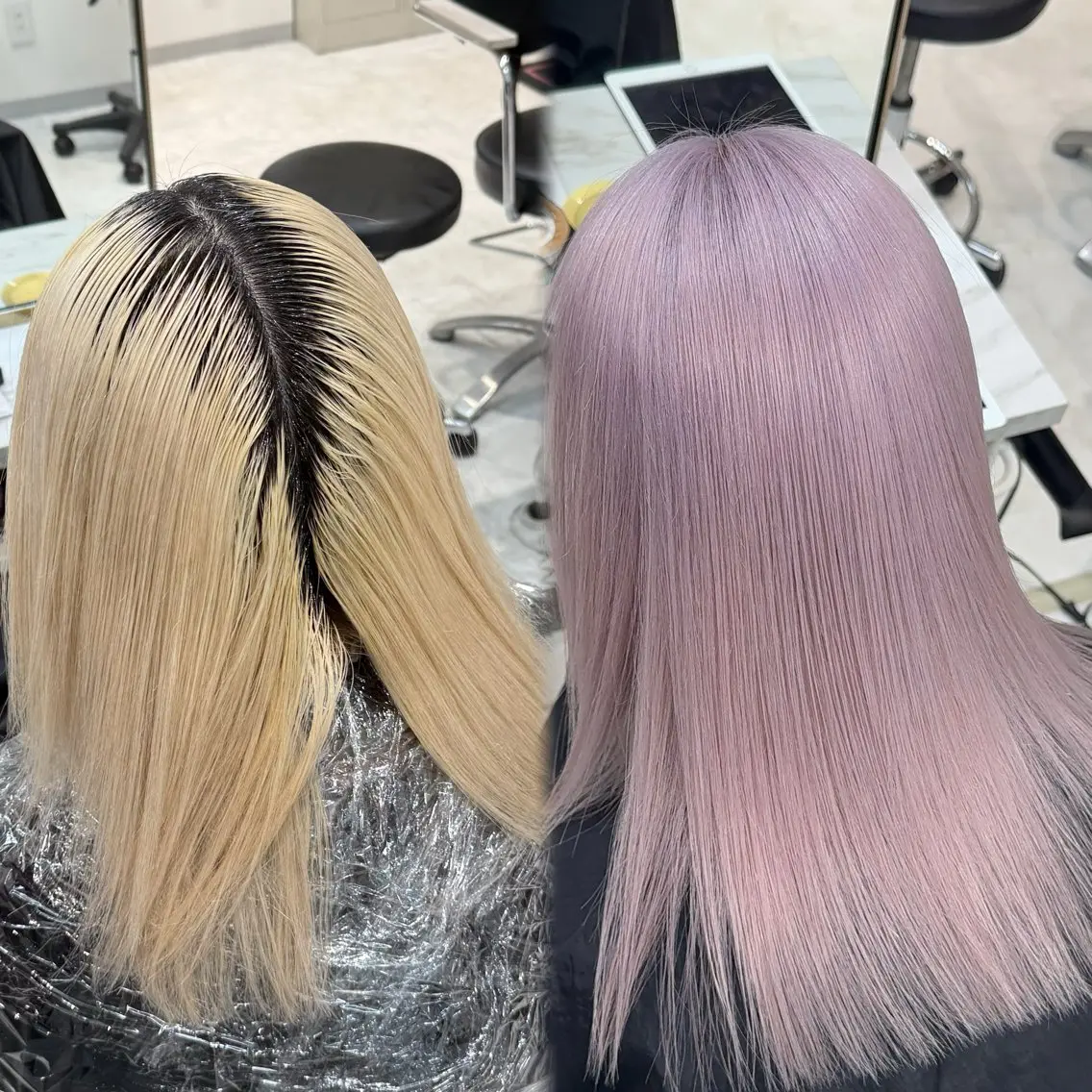 ロング カラー ヘアアレンジ ベージュカラー ブリーチ ブロンド デザインカラー ミルクティーベージュ ヘアカラー 【🥀履歴修正🥀】 ハイトーン職人/拓真のヘアスタイル