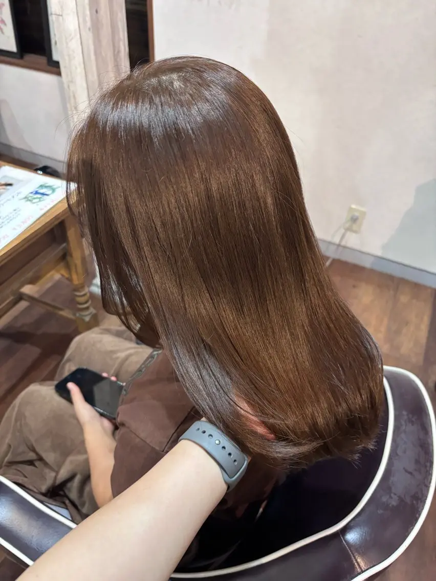 ミディアム カラー ベージュカラー 透明感カラー カット ヘアカラー トリートメント radiant/泉南 nakamura🌹のヘアスタイル