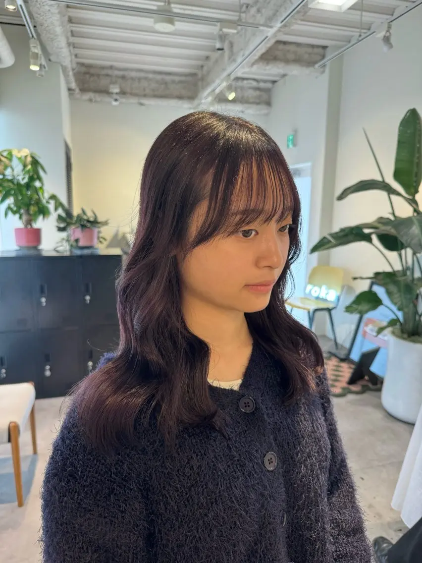 ミディアム カラー ラベンダーカラー ayaka♡ 柔らかカラーのヘアスタイル