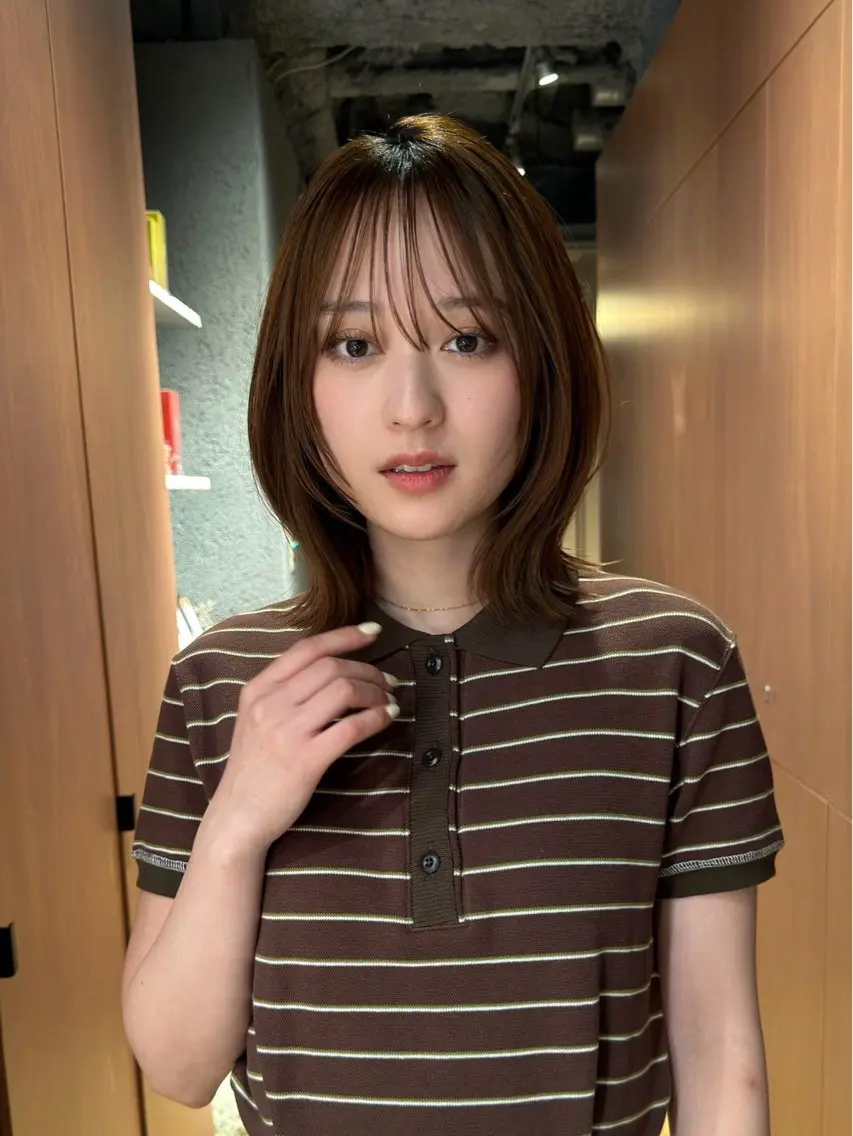ミディアム カラー 銀座/骨格診断 垢抜けレイヤー/菅原のヘアスタイル