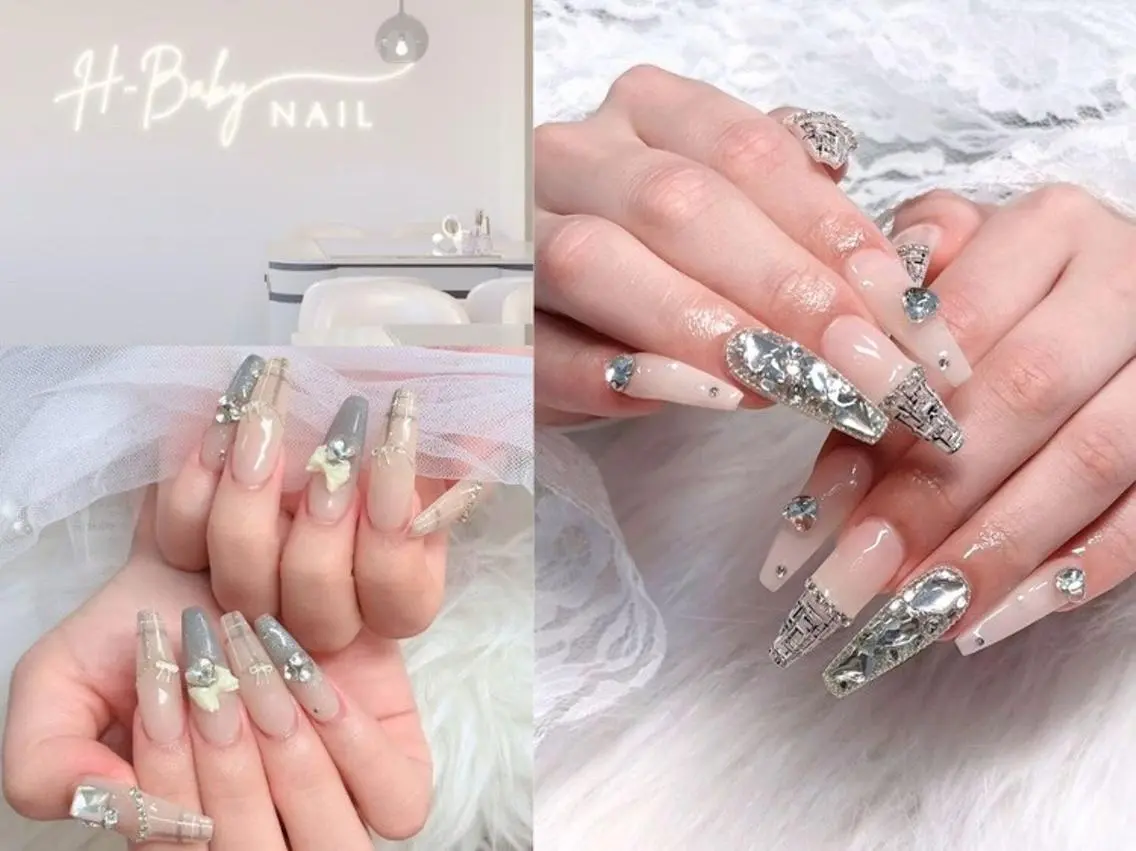 ネイル フレンチネイル ガーリー キラキラネイル ピンク 春ネイル ハンドネイル Hbaby nailのネイルデザイン