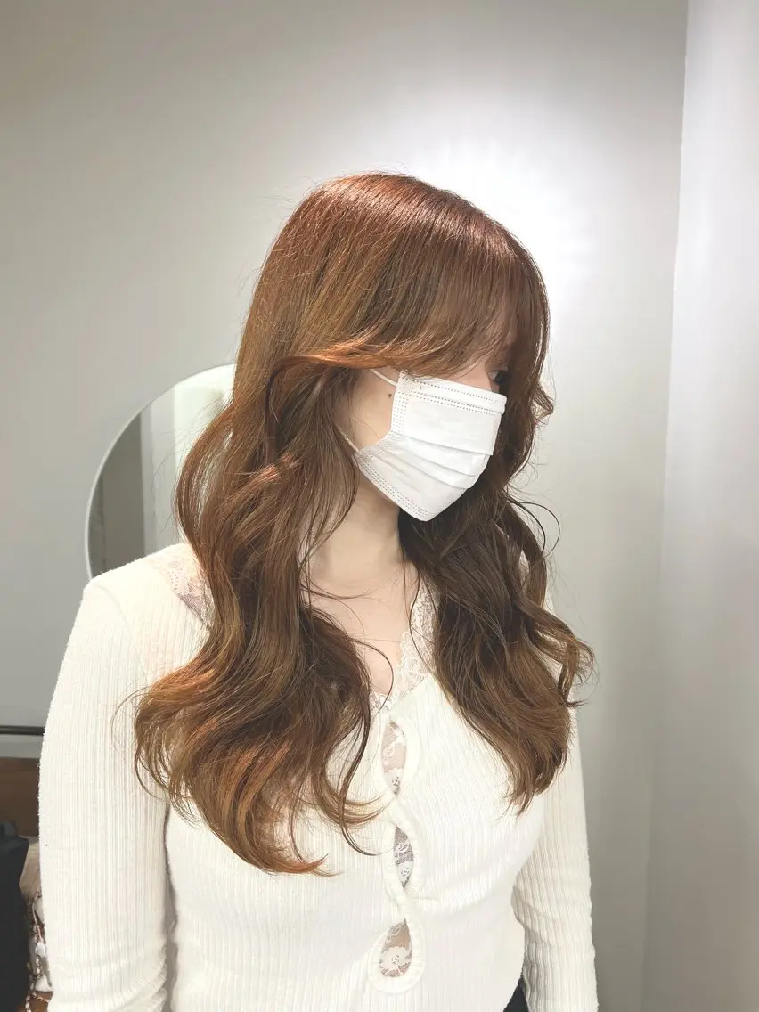 ロング カラー ベージュカラー ブリーチ ブラウンカラー 縮毛矯正 池袋🍭AYAKA/ カラーモデル募集💗のヘアスタイル