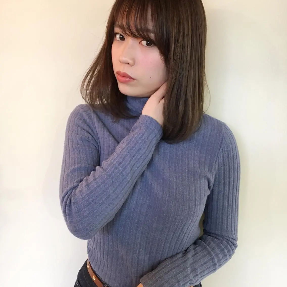 ミディアム カラー ブリーチ ダブルカラー トリートメント ボブ/顔周りレイヤー carlm:上川美幸のヘアスタイル
