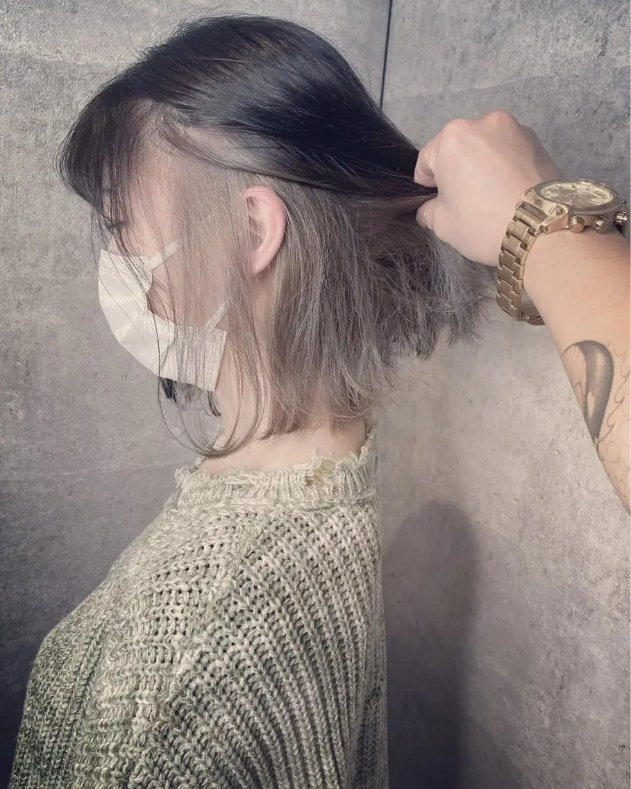 ミディアム カラー パーマ ヘアアレンジ メンズ ヘアカラー ❤️可愛いハイトーン を造る❤️AKIRAのヘアスタイル