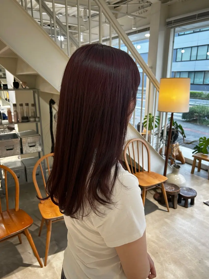 セミロング ヘアカラー 篠原 若奈のヘアスタイル