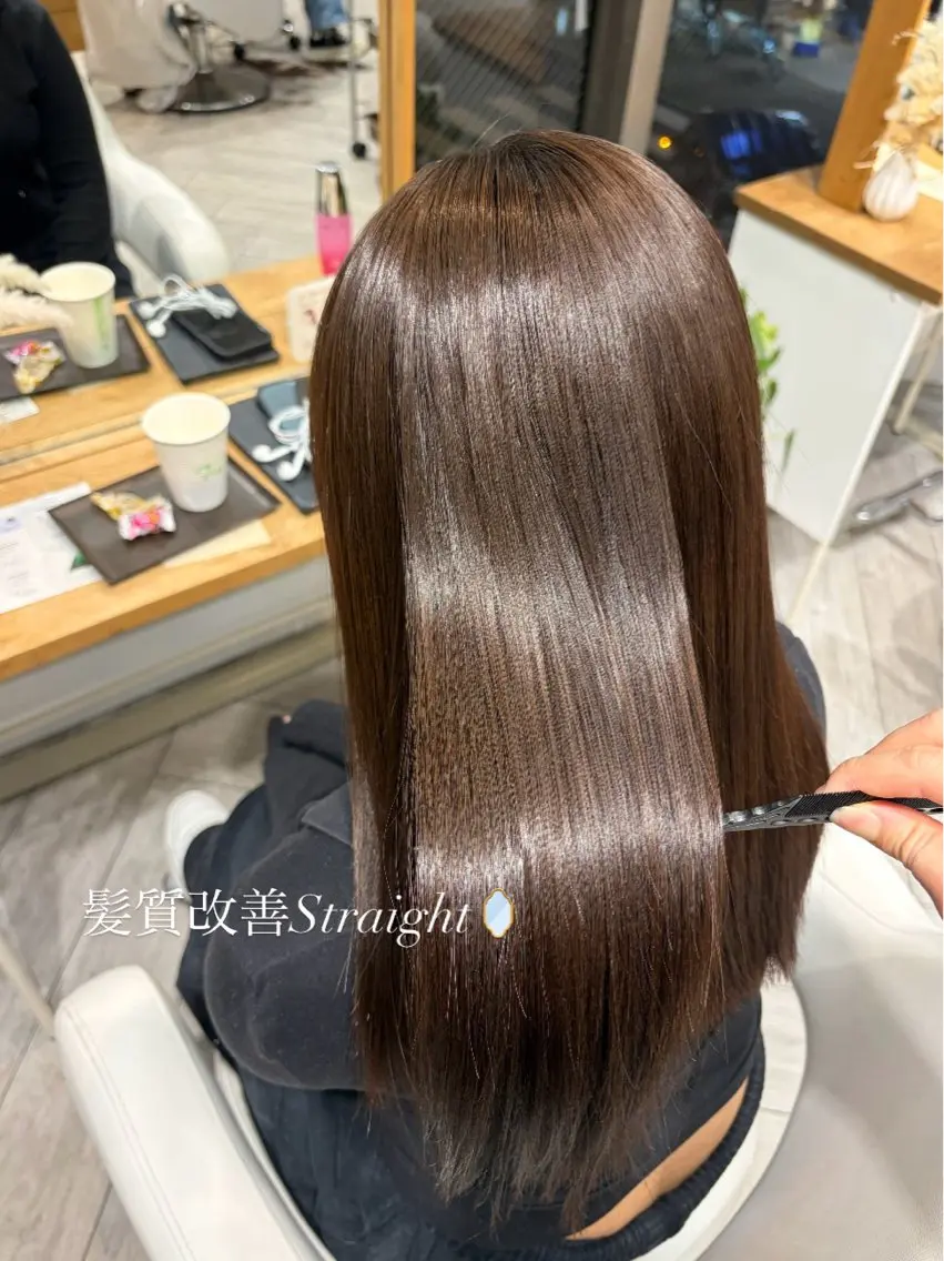 ロング 縮毛矯正 蓮池 愛海のヘアスタイル