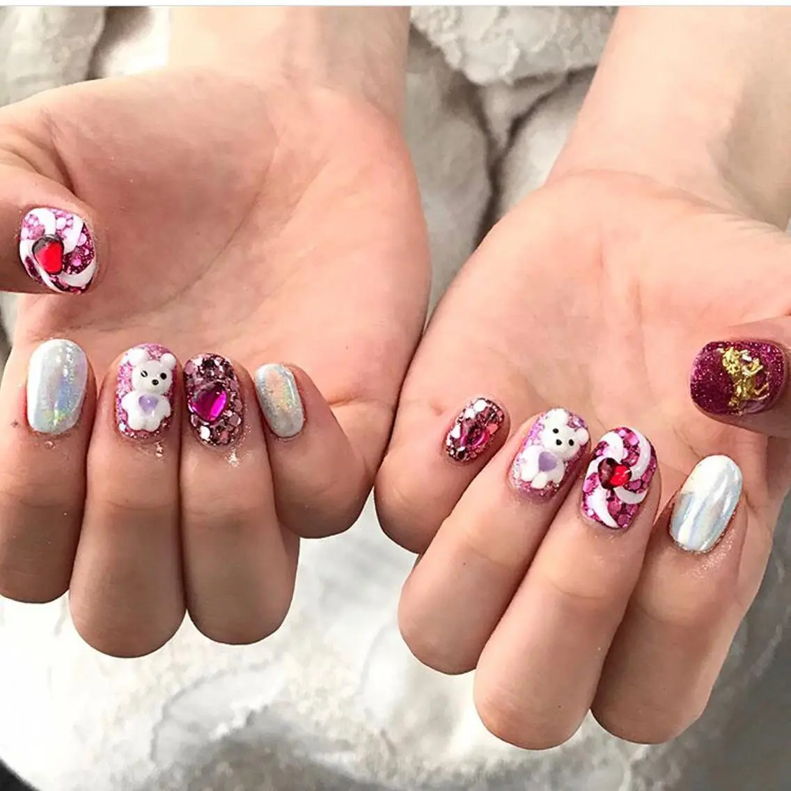 ネイル 渋谷/チップ長さ出し 👑アプレgel-xのネイルデザイン
