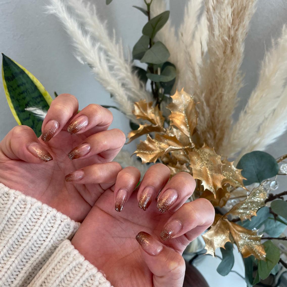 ネイル ブラウン ハンドネイル Nail Salon Aleumのネイルデザイン