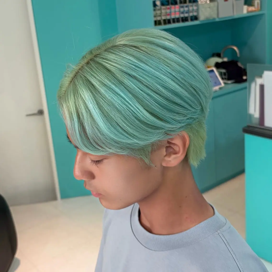 ショート カラー メンズ カット ヘアカラー トリートメント ヘッドスパ ヘアセット デザインカラー/ ボブ/Natsukiのヘアスタイル