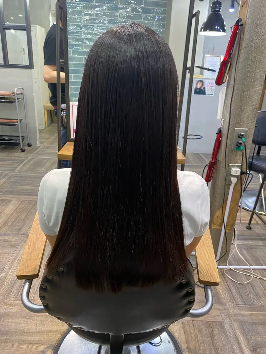 ロング 髪質改善 縮毛矯正 トリートメント 的場 渉のヘアスタイル