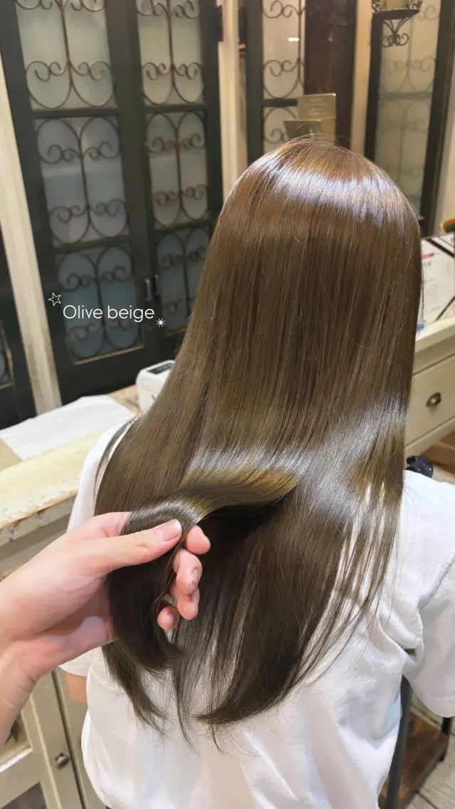 カラー ベージュカラー オリーブベージュ 工藤 暖 /縮毛矯正のヘアスタイル