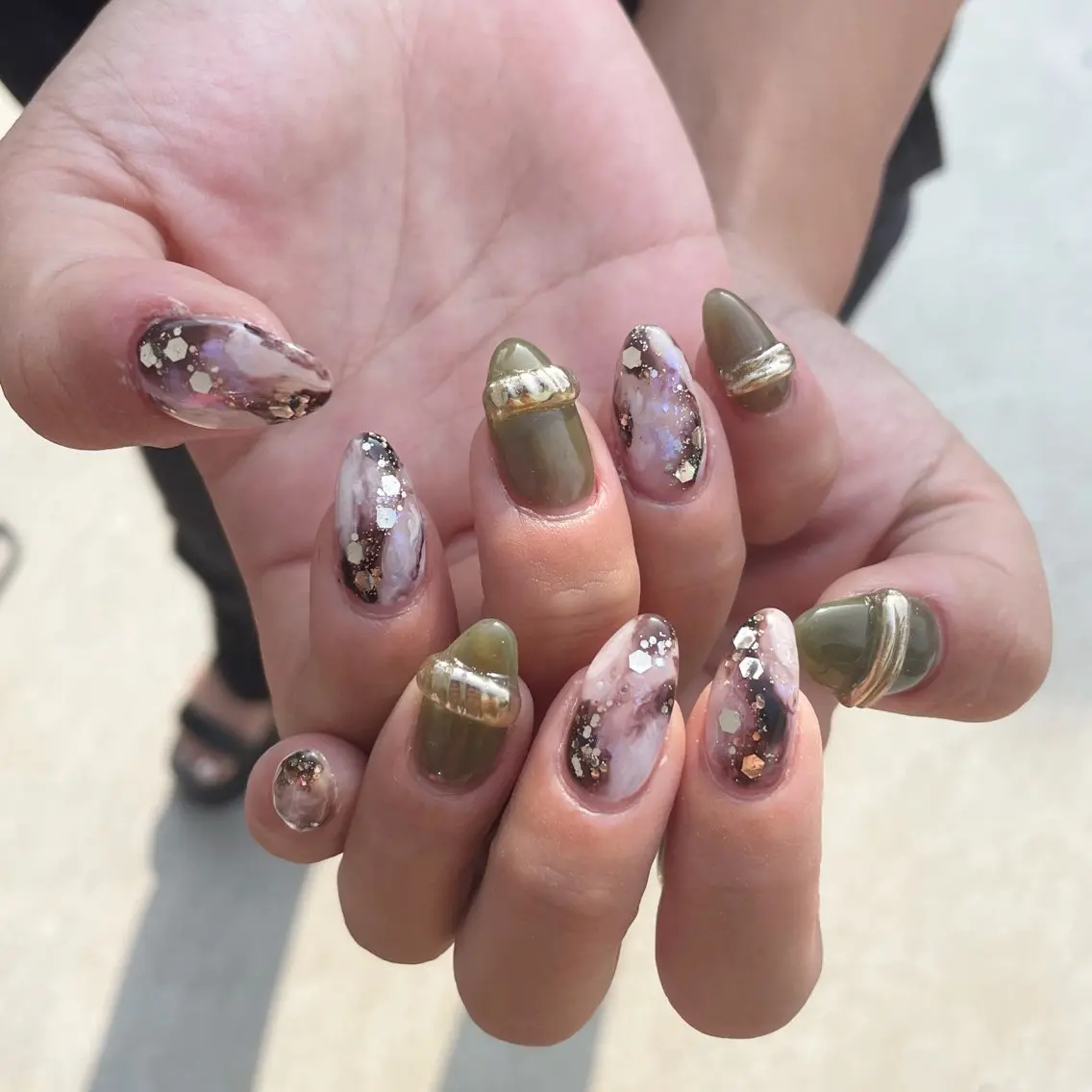 ネイル ハンドネイル Sea  nail by emaのネイルデザイン
